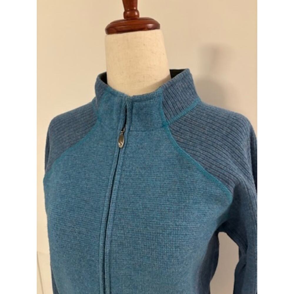 Mountain Hardwear Full Zip Fleece Jacket Women’s Medium Blue Outdoor Hiking - Picture 3 of 12